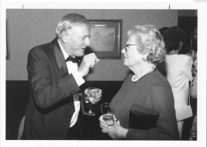 William F. Buckley, Jr. recalling her father's speeches with Churchill Centre Patron Lady Soames, International Churchill Conference, Copley Plaza, Boston, November 1995.