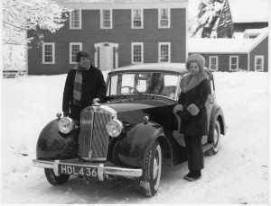 Richard and Barbara Langworth with their 1951 Renown, “Miss Ruffle” (name of the original and previous owner in Bristol, England), New Hampshire, 1978. The Langworths have owned ten Triumphs from a 1938 Dolomite to a 1977 TR4A.