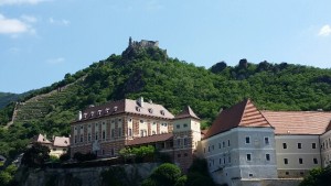 Ruins of Richard's lock-up atop the hill, Durnstein.