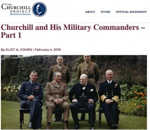 Churchill and his military commanders.