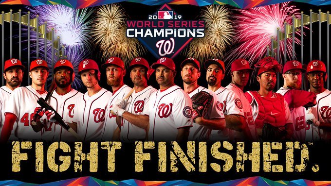 Max Scherzer Washington Nationals 2019 World Series Champions